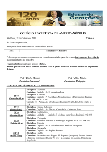 COLÉGIO ADVENTISTA DE AMERICANÓPOLIS
