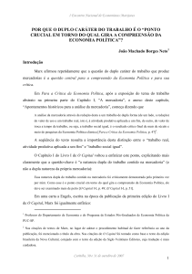 por que o duplo caráter do trabalho é o “ponto crucial em torno do