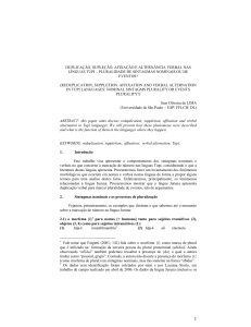 duplicação, supleção, afixação e alternância verbal nas - fflch-usp