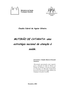 MUTIRÃO DE CATARATA - Portal de Teses e Dissertações