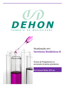 Hormônios Bioidênticos III Óvulos de Progesterona na prevenção