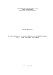 sustentabilidade da dívida pública: análise de cenários para