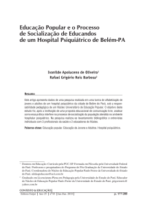 Educação Popular e o Processo de Socialização de Educandos de