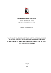 TUBERCULOSE PULMONAR EM INDIVÍDUOS INFECTADOS