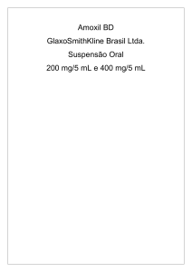 Amoxil BD GlaxoSmithKline Brasil Ltda. Suspensão Oral