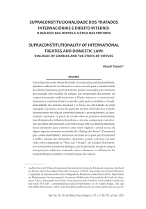 supraconstitucionalidade dos tratados internacionais e