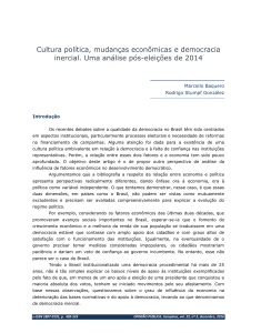 Cultura política, mudanças econômicas e democracia inercial. Uma