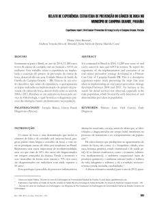 relato de experiência: estratégia de prevenção do câncer de boca