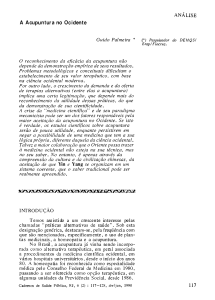 A Acupuntura no Ocidente