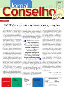 BIOÉTICA: recortes, dúvidas e inquietações