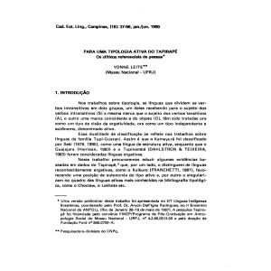 Para uma tipologia ativa do Tapirapé: Os clíticos referenciais de