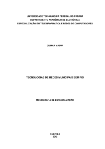 tecnologias de redes municipais sem fio