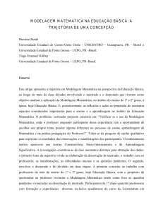 modelagem matemática na educação básica: a trajetória de