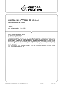 Centenário de Vinícius de Moraes
