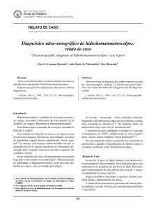 Diagnóstico ultra-sonográfico de hidrohematometrocolpos: relato de