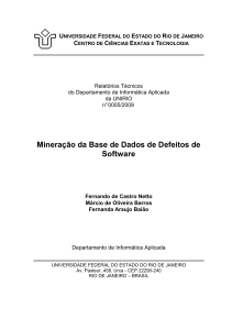 RelaTe-DIA_Mineração da Base de Dados de Defeitos de Software