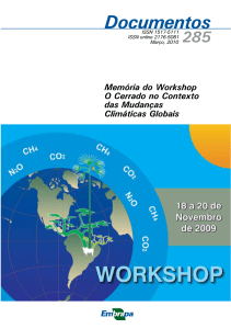 Memória do Workshop o Cerrado no Contexto das - Infoteca-e