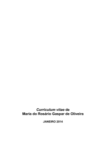 Curriculum Vitae - FCSH - Universidade NOVA de Lisboa