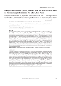 Soroprevalência de HIV, sífilis, hepatite B e C em mulheres do