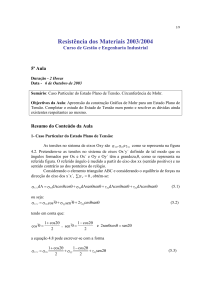 5ª Aula 6 de Outubro de 2003