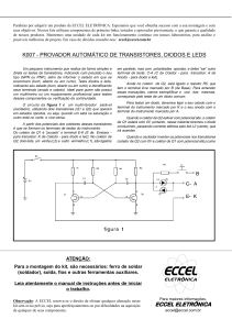eccel eletrônica k007 - provador automático de transistores, diodos