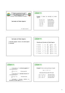 Derivadas de Ordem Superior