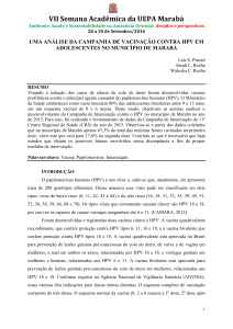 Uma análise da campanha de vacinação contra HPV em