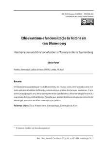 Ethos kantiano e funcionalização da história em Hans