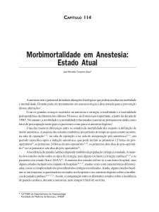 Morbimortalidade em Anestesia - serviço de anestesiologia de