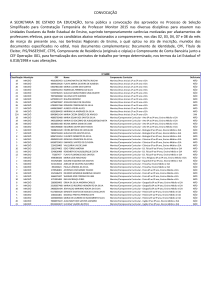 Convocação Monitores