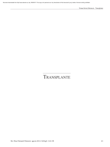 transplante - Revista Brasileira de Hematologia e Hemoterapia
