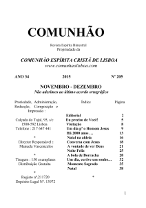 revista 205 - Comunhão Lisboa