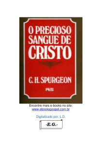 O Precioso sangue de Cristo – Spurgeon
