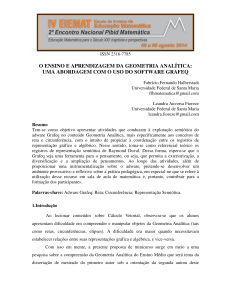 o ensino e aprendizagem da geometria analítica: uma