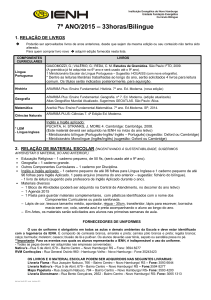7º ANO/2015 – 33horas/Bilíngue
