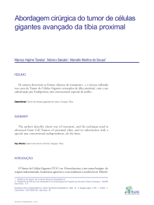 Abordagem cirúrgica do tumor de células gigantes avançado da