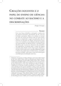 CriaçõeS doCenteS e o papel do enSino de CiênCiaS no ComBate