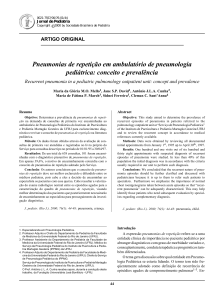 Pneumonias de repetição em ambulatório de pneumologia pediátrica
