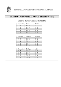 VESTIBULAR UNIFICADO PUC