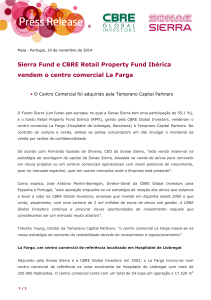 Sierra Fund e CBRE Retail Property Fund Ibérica
