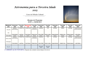 Astronomia para a Terceira Idade 2013