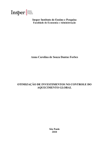 Otimização de investimentos no controle do aquecimento global