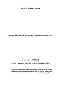 Apontamentos de Bioquímica e Biologia Molecular