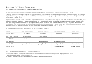 Períodos da Língua Portuguesa - IME-USP