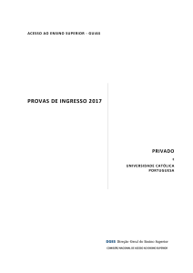 provas de ingresso 2017