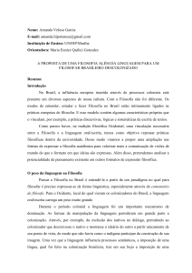 Nome: Amanda Veloso Garcia E-mail: amanda.hipotenusa@gmail