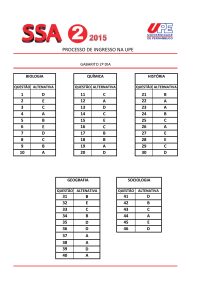 PROCESSO DE INGRESSO NA UPE