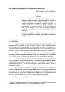 RELAÇÕES DE TRABALHO E QUALIFICAÇÃO PROFISSIONAL