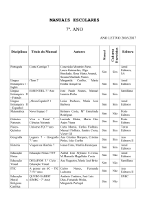 Manuais Escolares - Escola Secundária Quinta das Palmeiras
