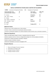 Ficha da Unidade Curricular